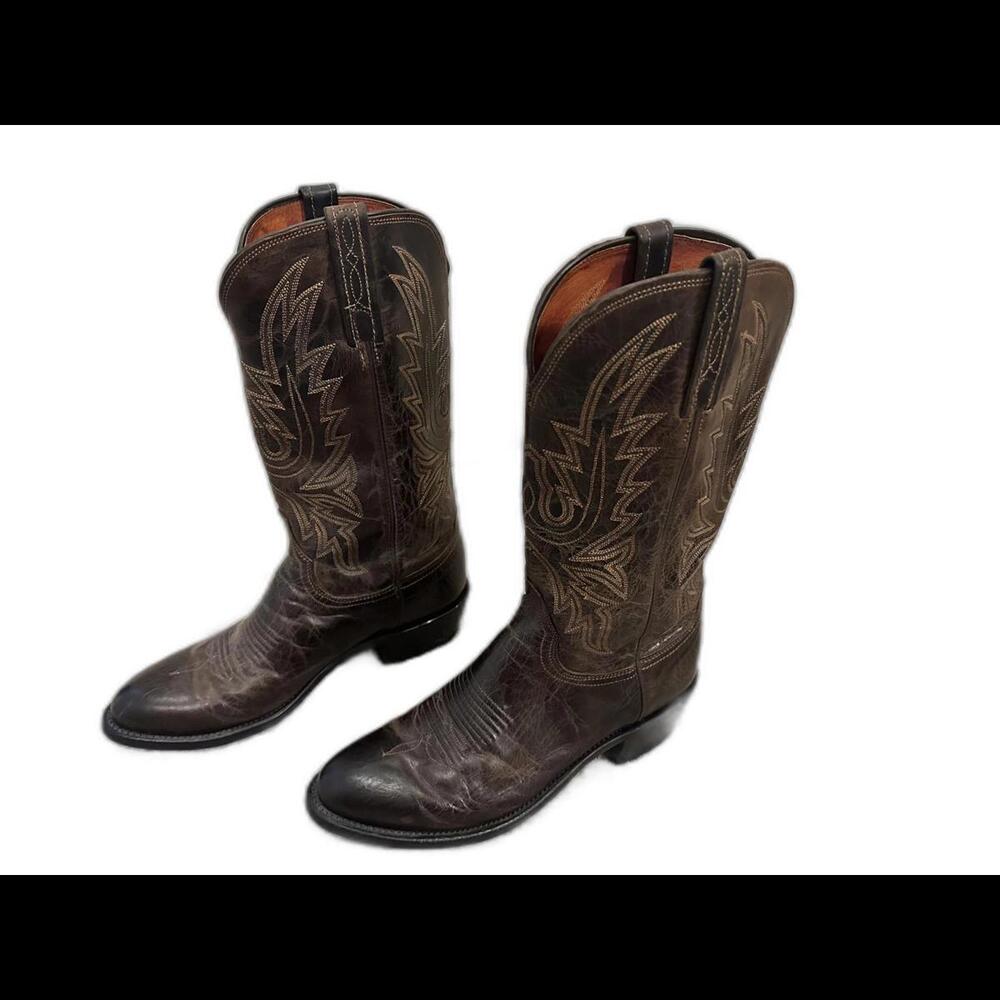 Lucchese Corbin Cowboy Western Dress Boots Leather